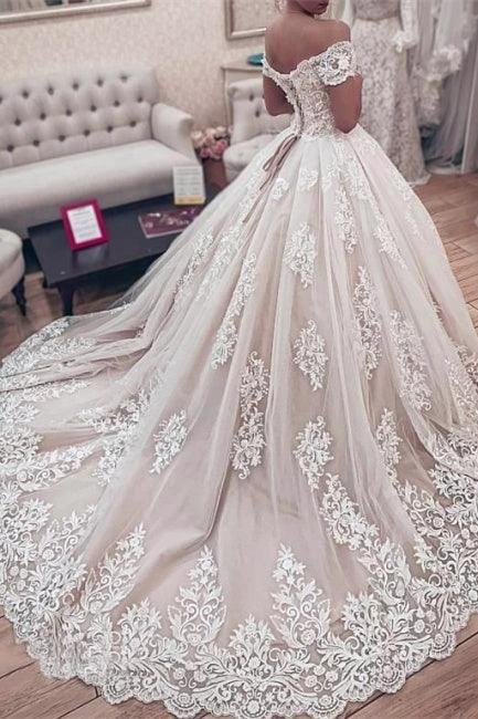 Luxury wedding dresses princess | Lace wedding dresses (ZD13905)