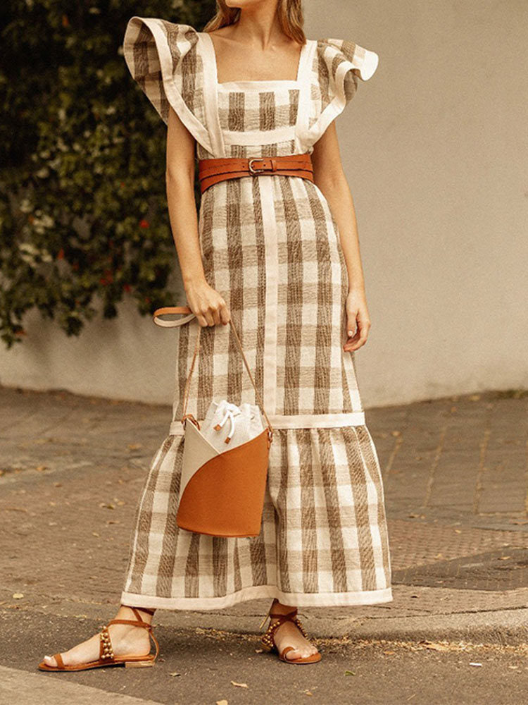 Elisa Exclusive Checkered Dress Boutique Collection