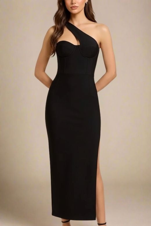 Mia Bodycon Midi Dress - Classic Black
