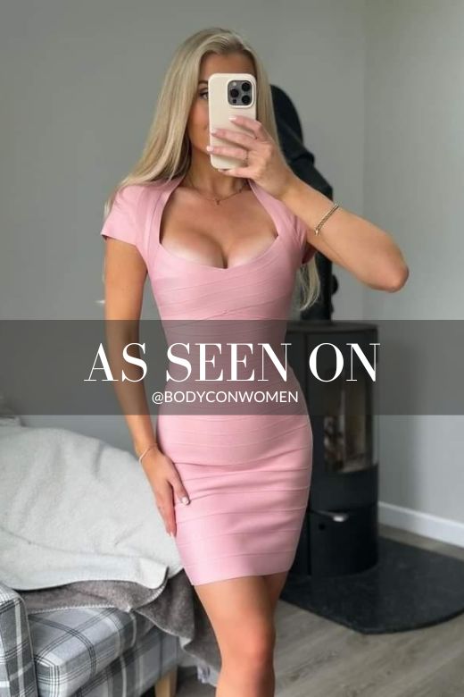 Miranda Bandage Mini Dress - Ballet Pink