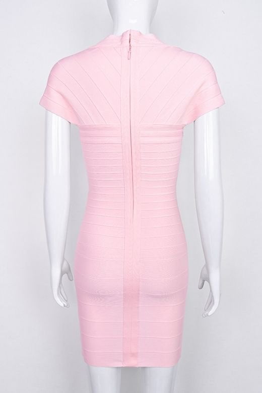 Miranda Bandage Mini Dress - Dusty Pink
