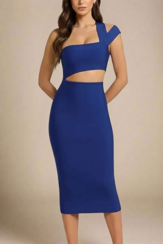 Molly Bandage Midi Dress - Navy Blue