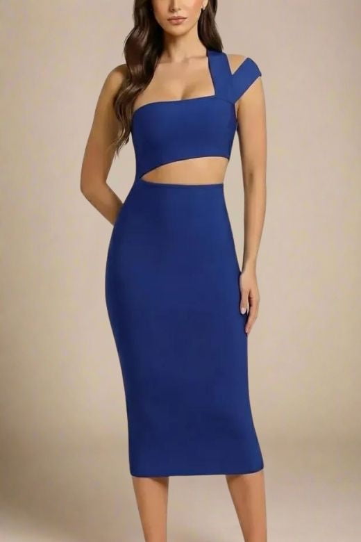 Molly Bandage Midi Dress - Navy Blue