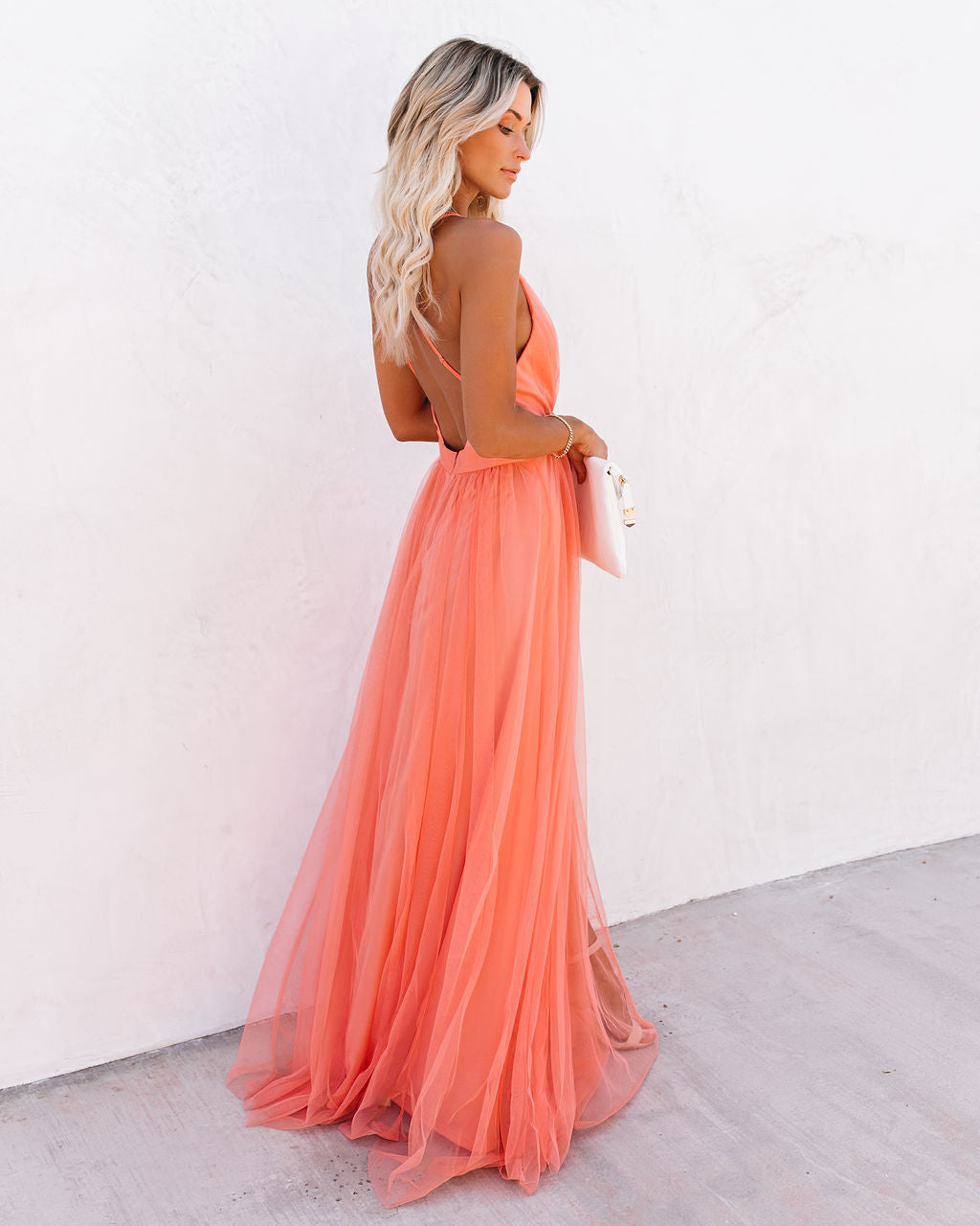 Petal Dust Maxi Dress Apricot