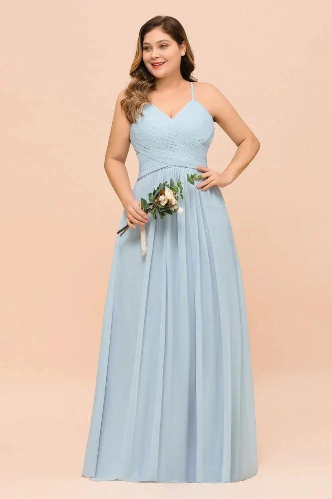 Plus Size Bridesmaid Dress Sweetheart Floor Length A-line Maid of Honor Dress (ZD13013)