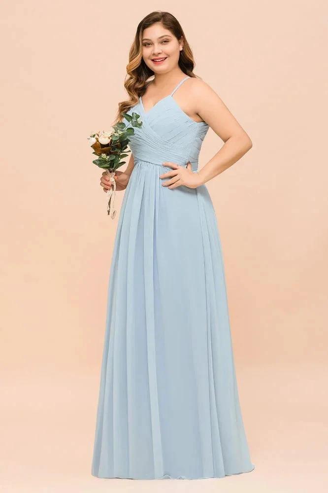 Plus Size Bridesmaid Dress Sweetheart Floor Length A-line Maid of Honor Dress (ZD13013)