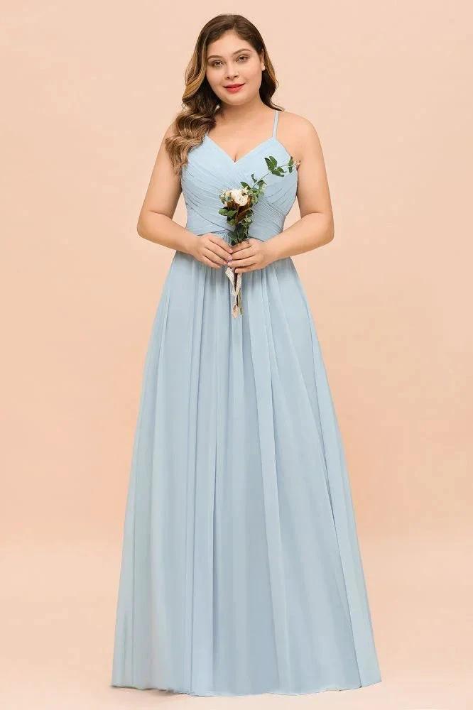 Plus Size Bridesmaid Dress Sweetheart Floor Length A-line Maid of Honor Dress (ZD13013)