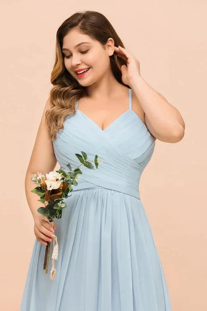 Plus Size Bridesmaid Dress Sweetheart Floor Length A-line Maid of Honor Dress (ZD13013)