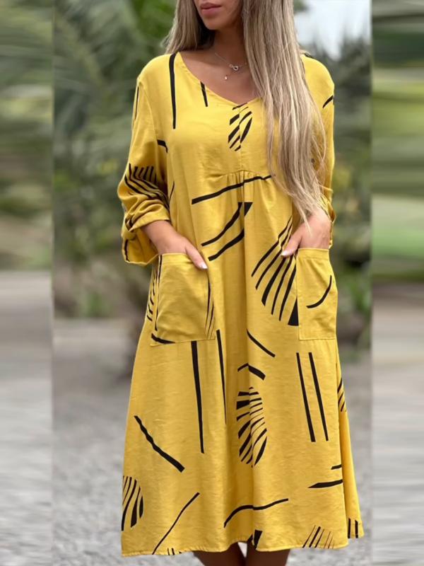 Sofía Elevated V Neck Dress Chic Silhouette Collection