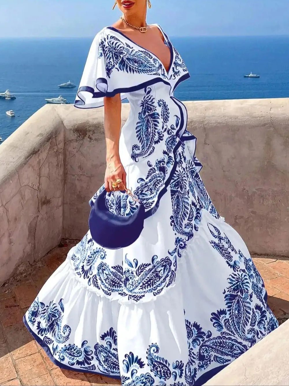 Poppy Sleeves Midi Dress
