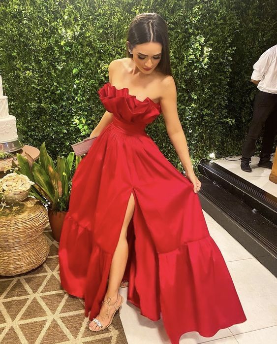 Red Prom Dresses, long Prom Dresses, Evening Dresses Y1052 - VelvetHem