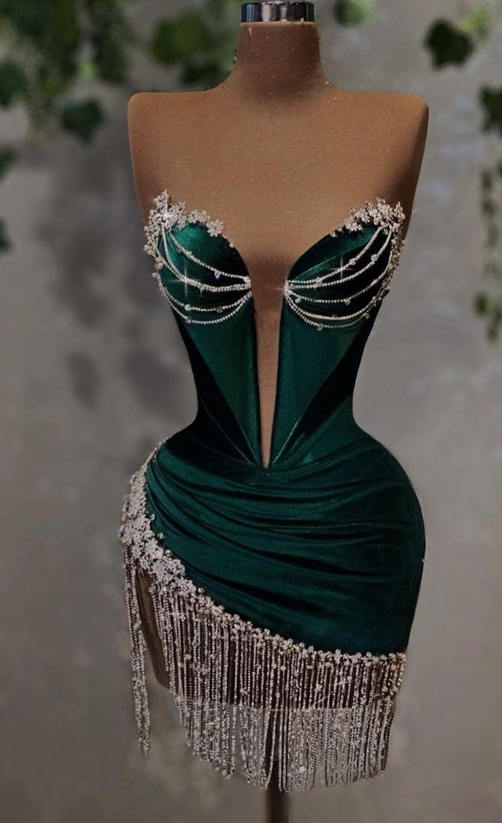 Sexy Short Homecoming Dress With Tassel - VelvetHem