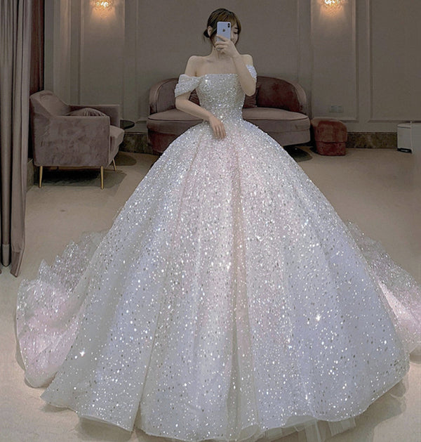 Amazing tulle sequins ball gown dress formal dress - VelvetHem