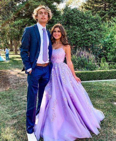 Lace Prom Dresses,Lilac Evening Dress Pretty Prom Dresses - VelvetHem