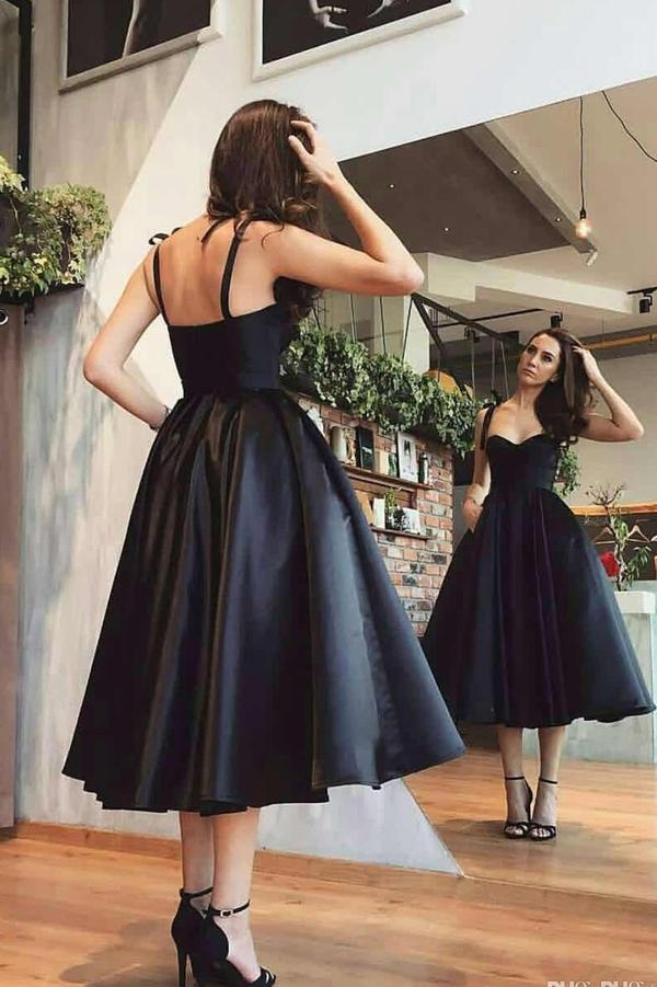 1950s Black Homecoming Dress, Short Prom Dress - VelvetHem