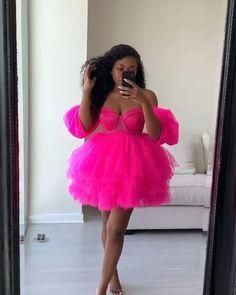 Off the Shoulder Homecoming Dress, Fuchsia Party Dress - VelvetHem