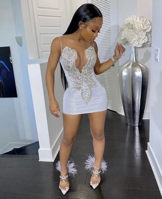 luxurious sequins beaded short homecoming dresses - VelvetHem