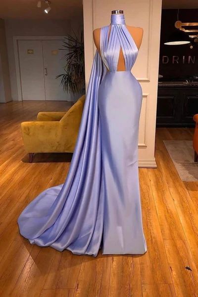 Chic Lilac One-shoulder Mermaid Long Prom Dresses - VelvetHem