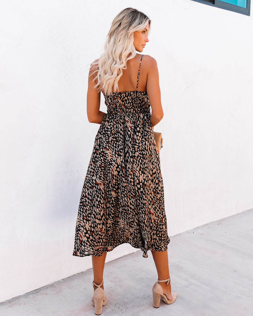 Real Taste Printed Cutout Midi Dress FINAL
