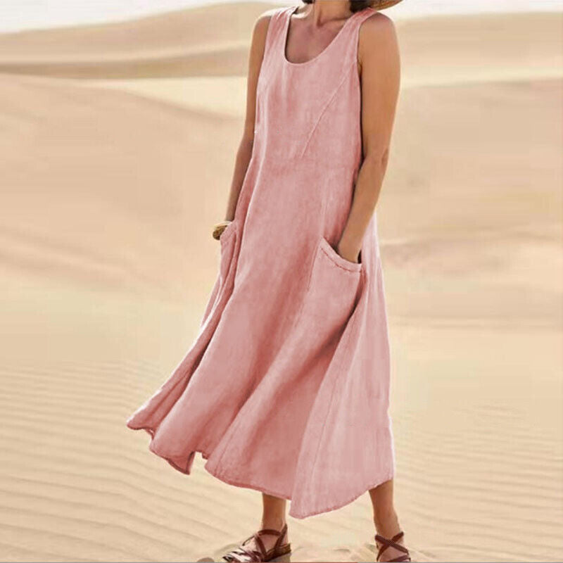Fabiana Minimalist Dress with Pockets Elevated Occasion Wear