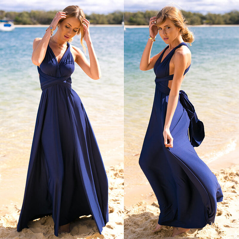 Gia Exclusive Multi Way Convertible Infinity Maxi Dress Elevated Occasion Wear