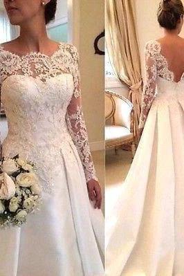 Sexy A-line Wedding Dresses with Sleeves Lace (ZD16571)