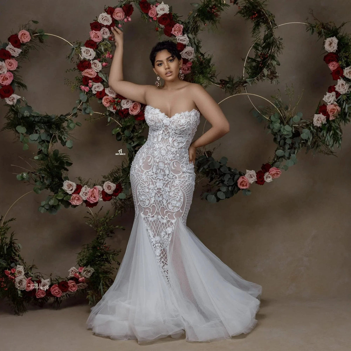 Sexy Sweetheart Sleeveless Lace Mermaid Wedding Dress With Applique (ZD14915)