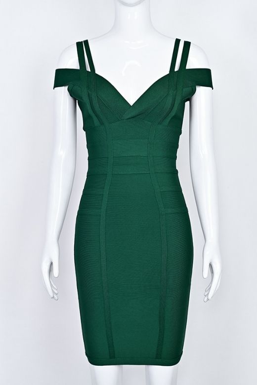 Sia Bandage Dress - Emerald Green