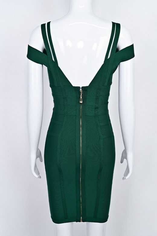 Sia Bandage Dress - Emerald Green