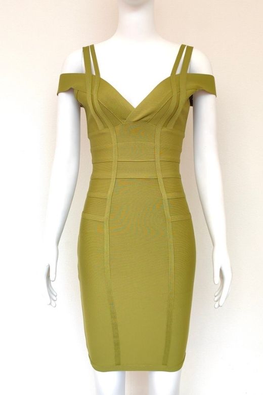 Sia Bandage Dress - Olive Green