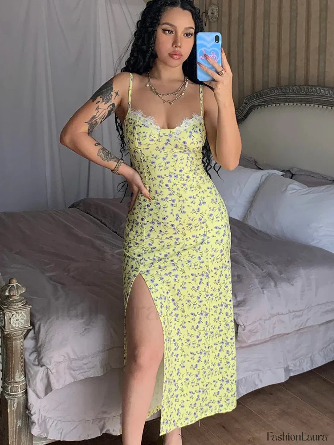 Urban Side Slit Bodycon Dress for Modern Fashion Wear Boutique Fashion Style