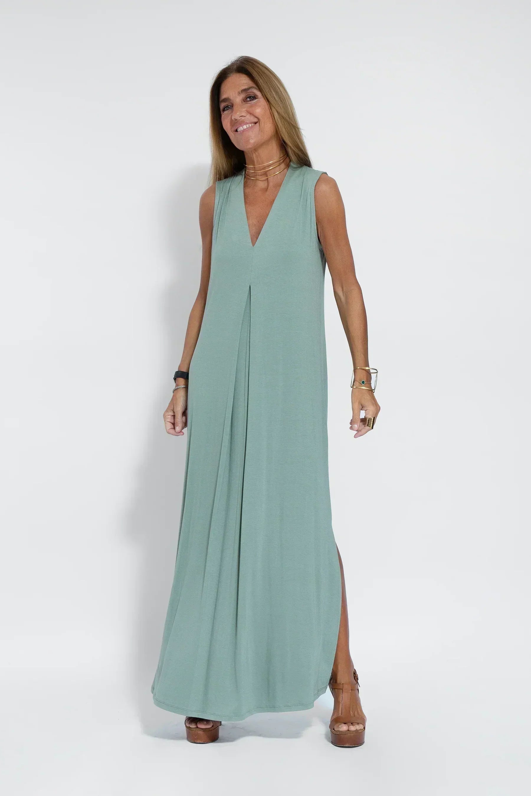 Margarita Elevated Slimming Dress with Vest Occasion Wear