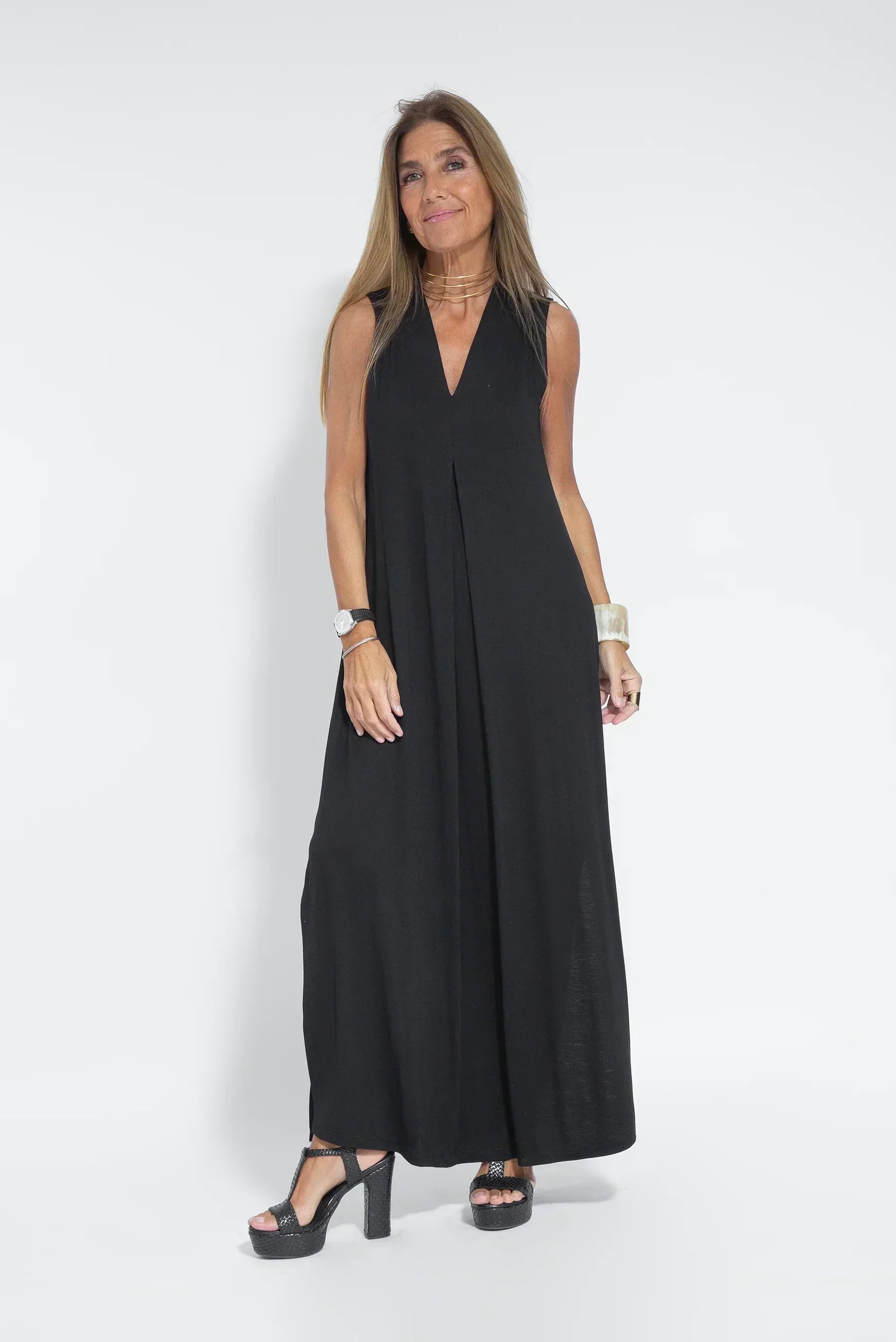 Margarita Elevated Slimming Dress with Vest Occasion Wear