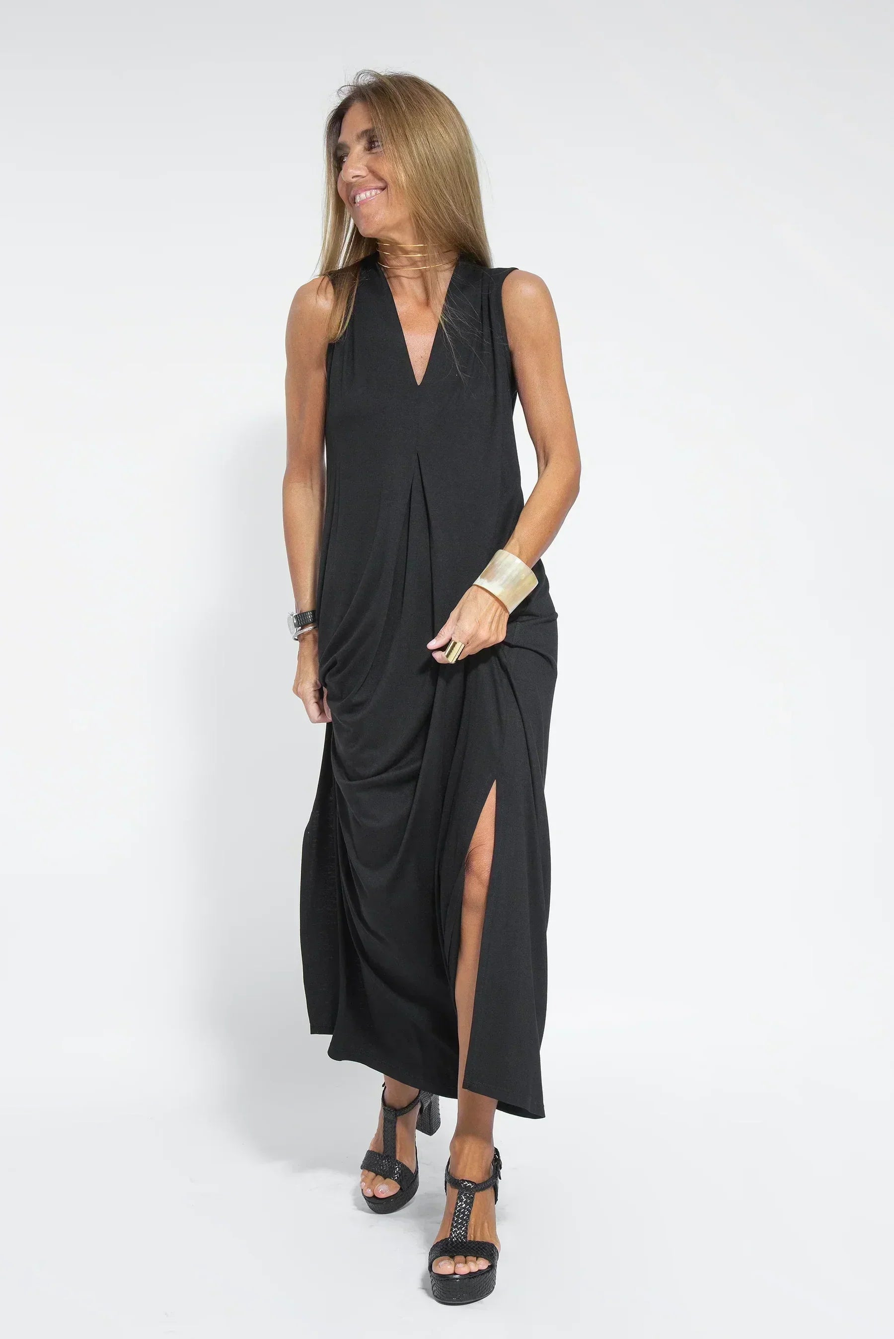Margarita Elevated Slimming Dress with Vest Occasion Wear