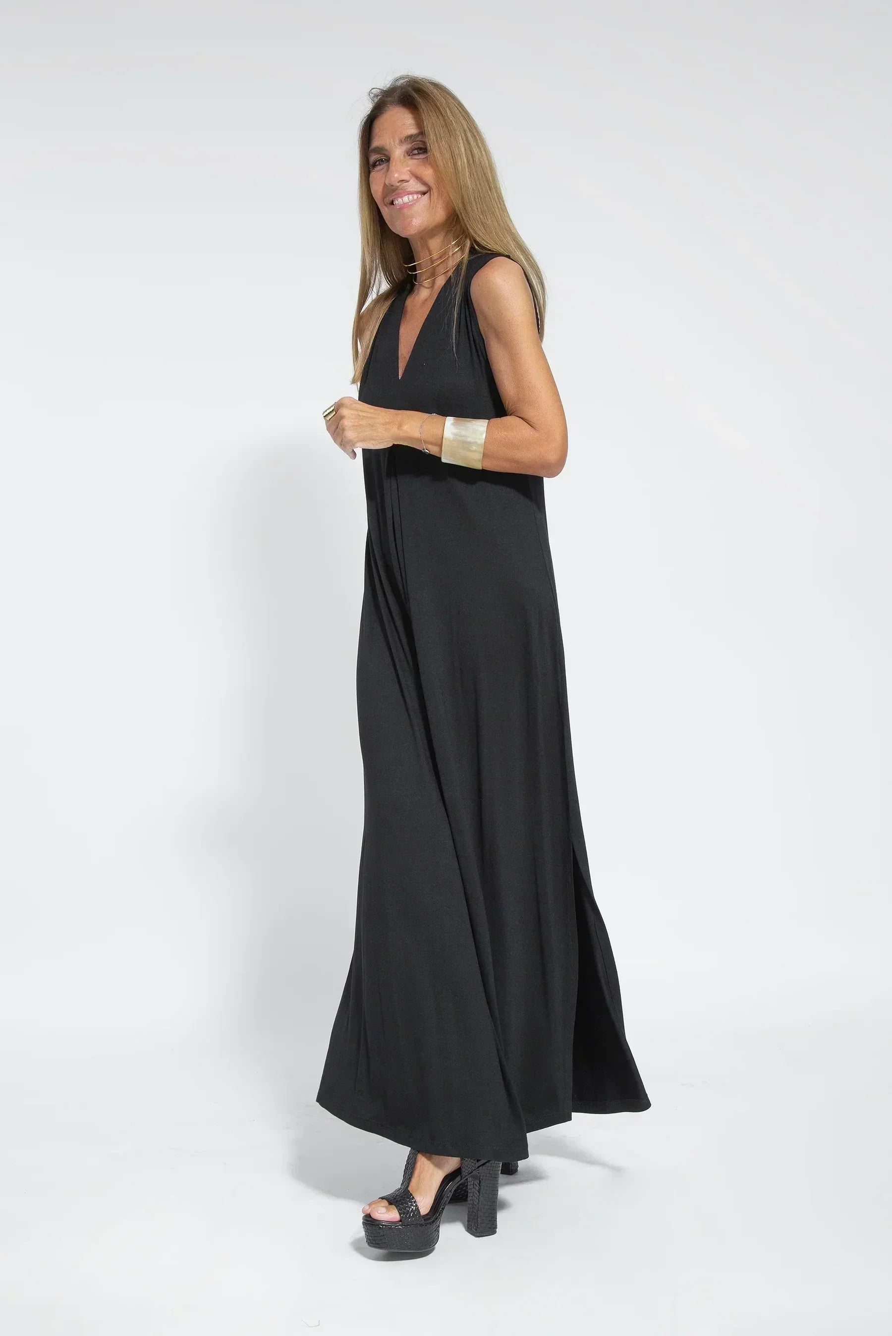 Margarita Elevated Slimming Dress with Vest Occasion Wear