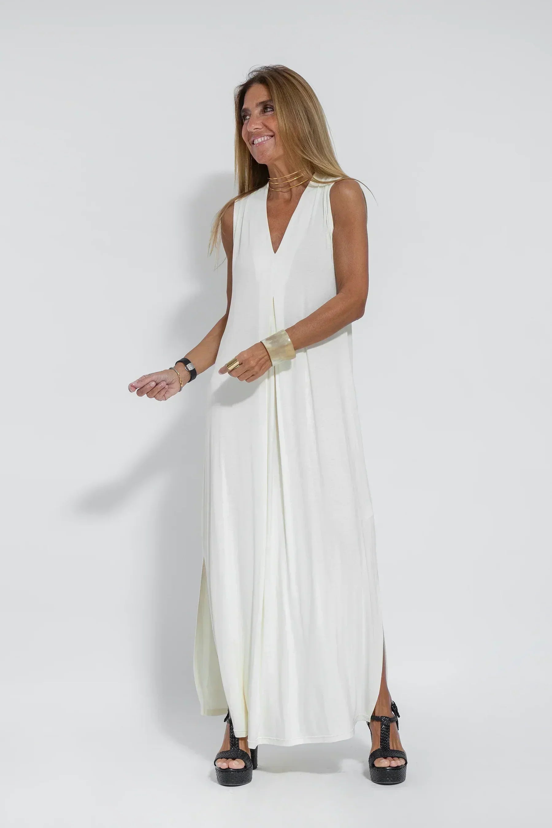 Margarita Elevated Slimming Dress with Vest Occasion Wear