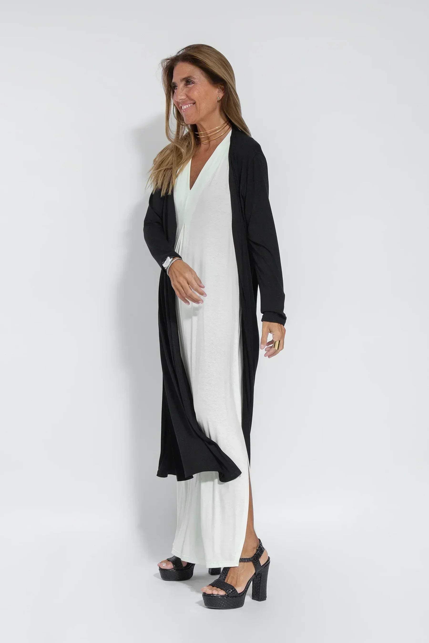 Margarita Elevated Slimming Dress with Vest Occasion Wear