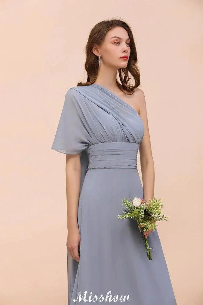 Sleeveless A-line Bridesmaid Dress Floor-Length Formal Dress (ZD12948)