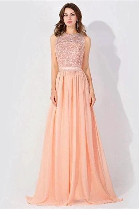 Sleeveless Chiffon Beading Evening Party Dress Crew Neck aline Bridesmaid Dress (ZD13027)