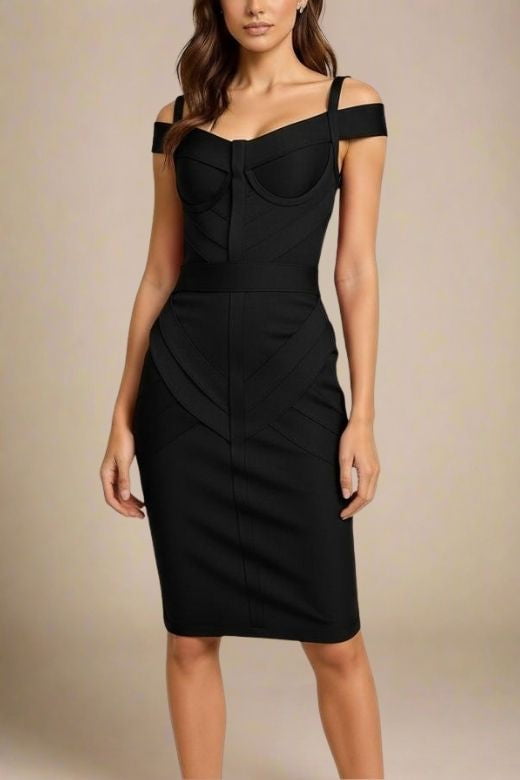 Sophia Bandage Dress - Classic Black