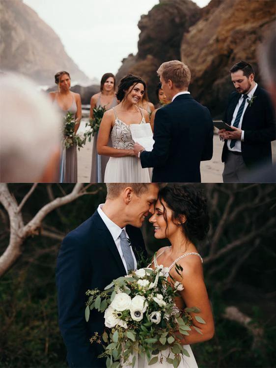 Spaghetti Straps Neckline A-line Rustic Wedding Dresses With Beaded (ZD16000)