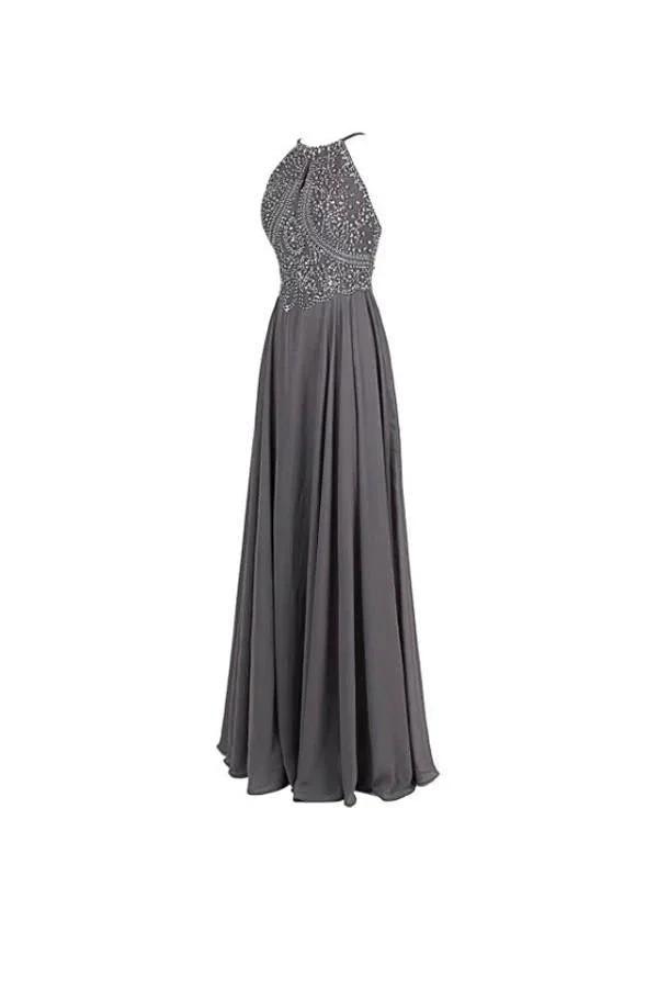 Straps Formal Gowns Beading Prom Evening Dresses Backless (ZD13171)