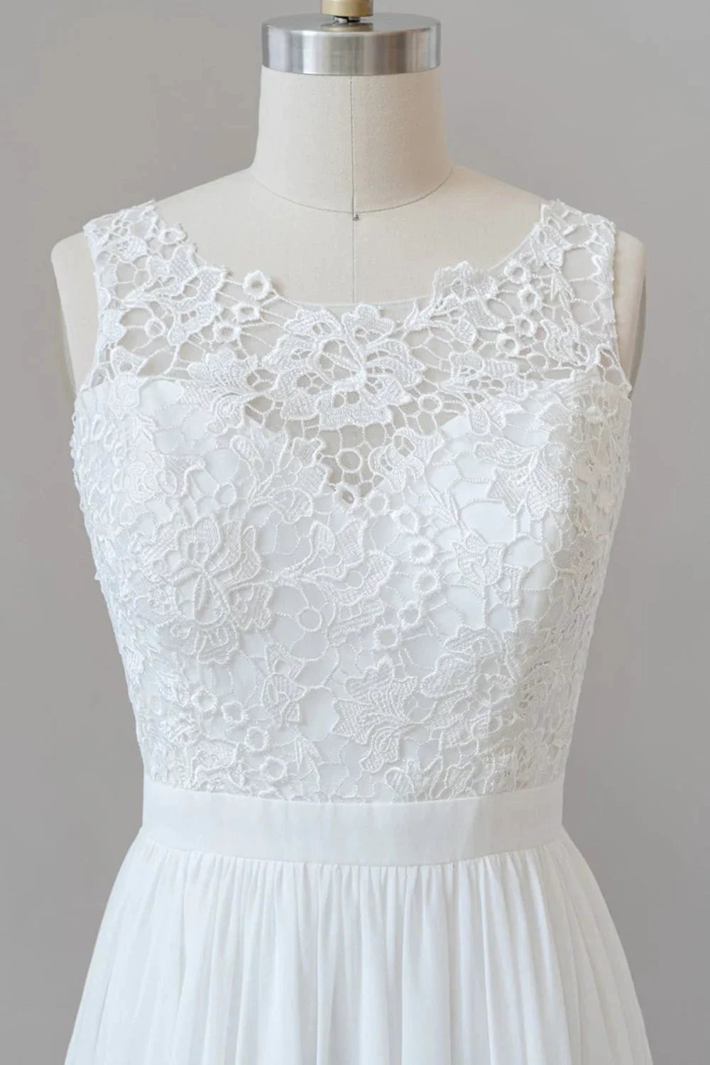 Straps Lace A-line Boho Wedding Dress (ZD15972)