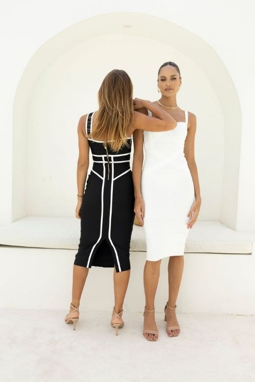 Suki Bandage Midi Dress - Classic Black