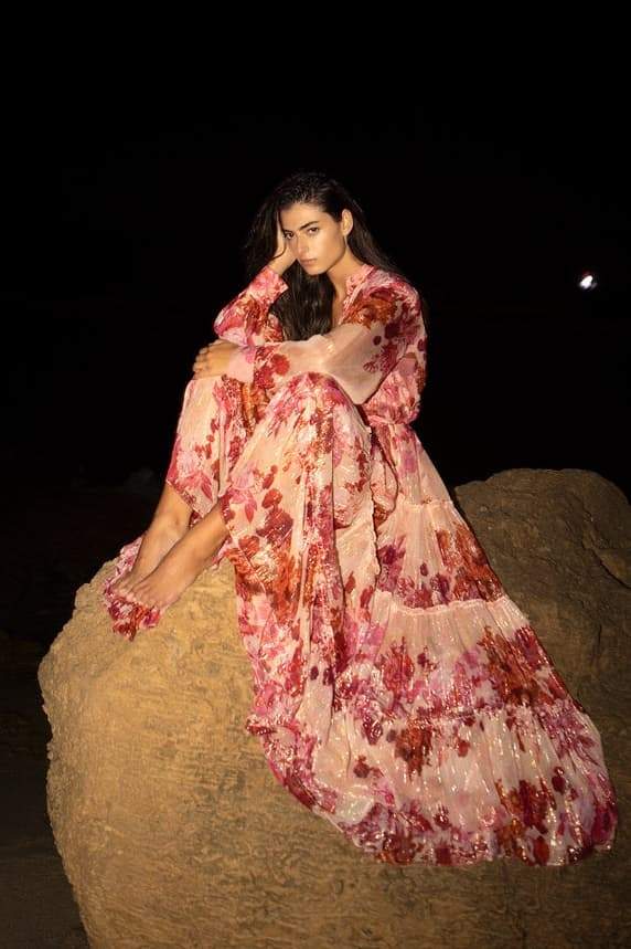 Keira Chic Floral Maxi Dress with Long Sleeves Premium Wardrobe Essential