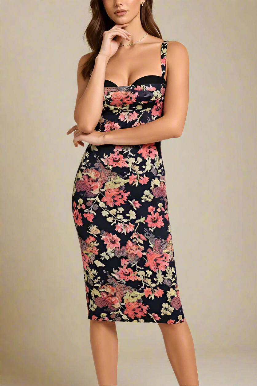 Tate Bodycon Wrap Dress - Classic Black