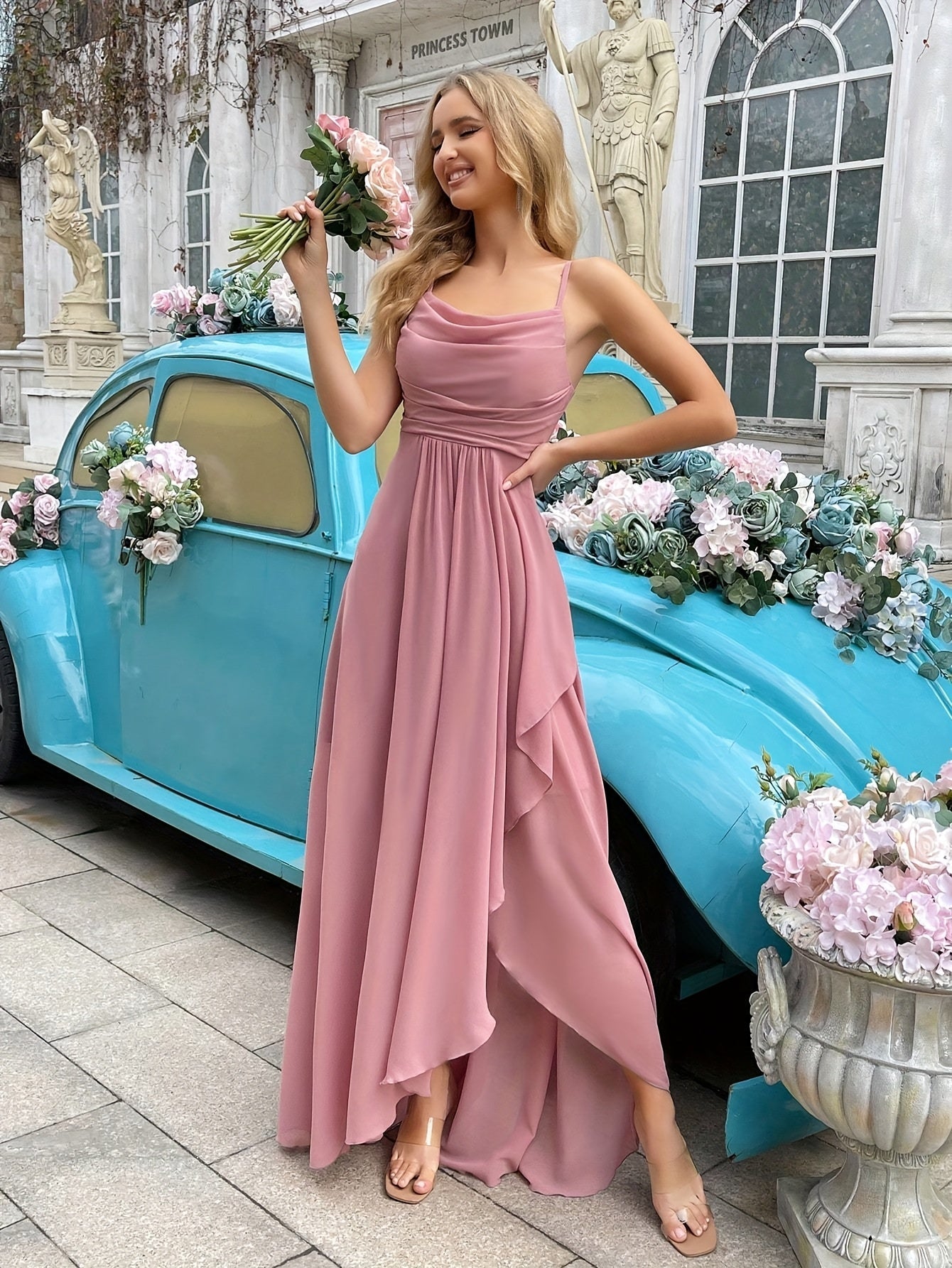 Berta Elegant Chiffon Bridesmaid Dress for Women Easy Wear Style