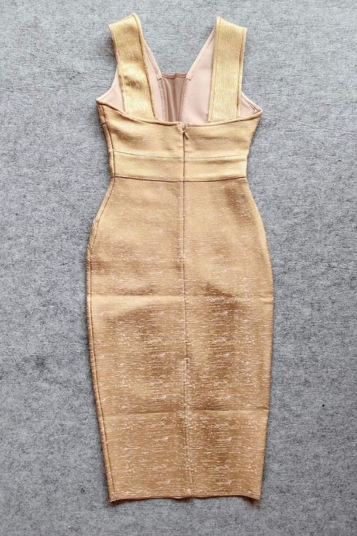 Tyler Bodycon Dress - Gold