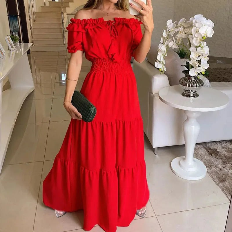 Martha Premium Off the Shoulder Dress Chic Silhouette Collection
