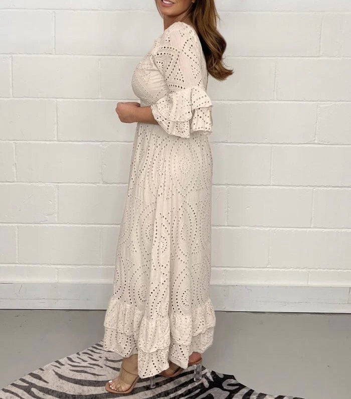 Nora Fashionable Dress with Ruffled Sleeves for Women Streetwear Style
